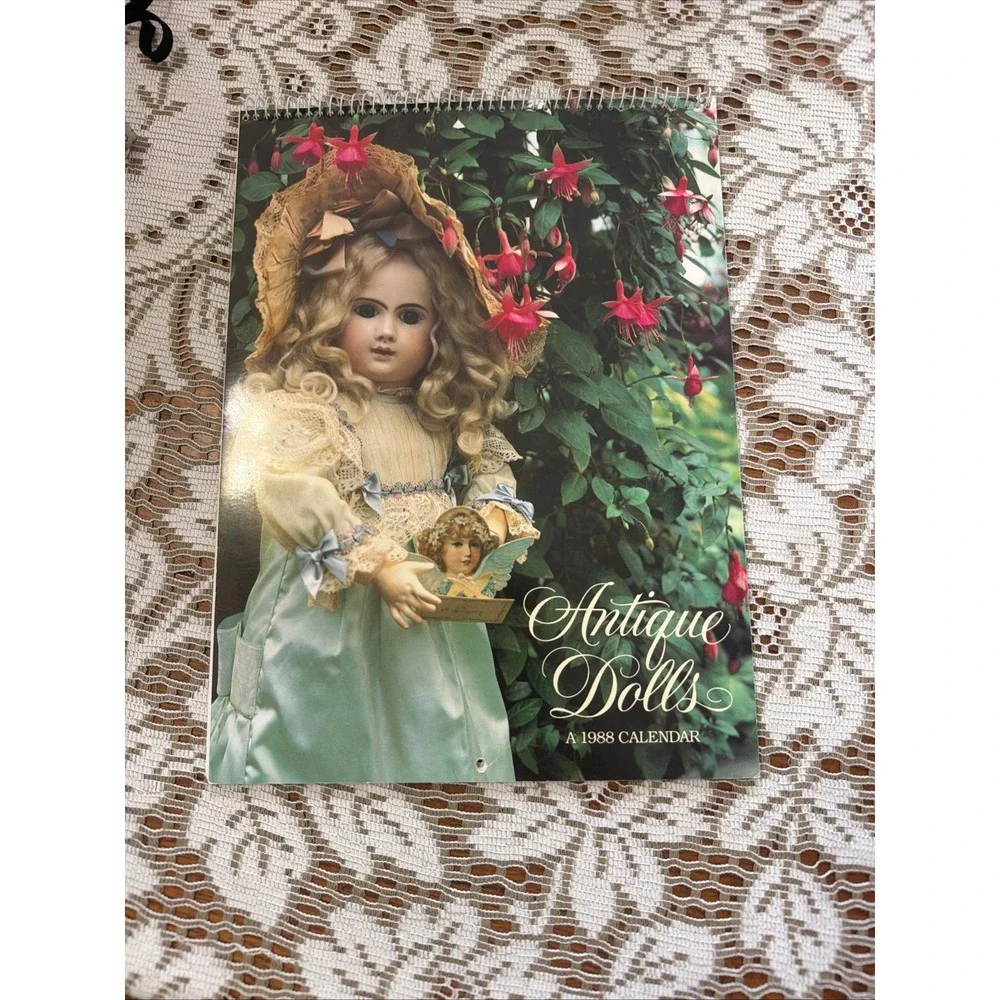 Vintage Antique Dolls Calendars 1988 1990 Marcia Creswell Current Inc Set of 2